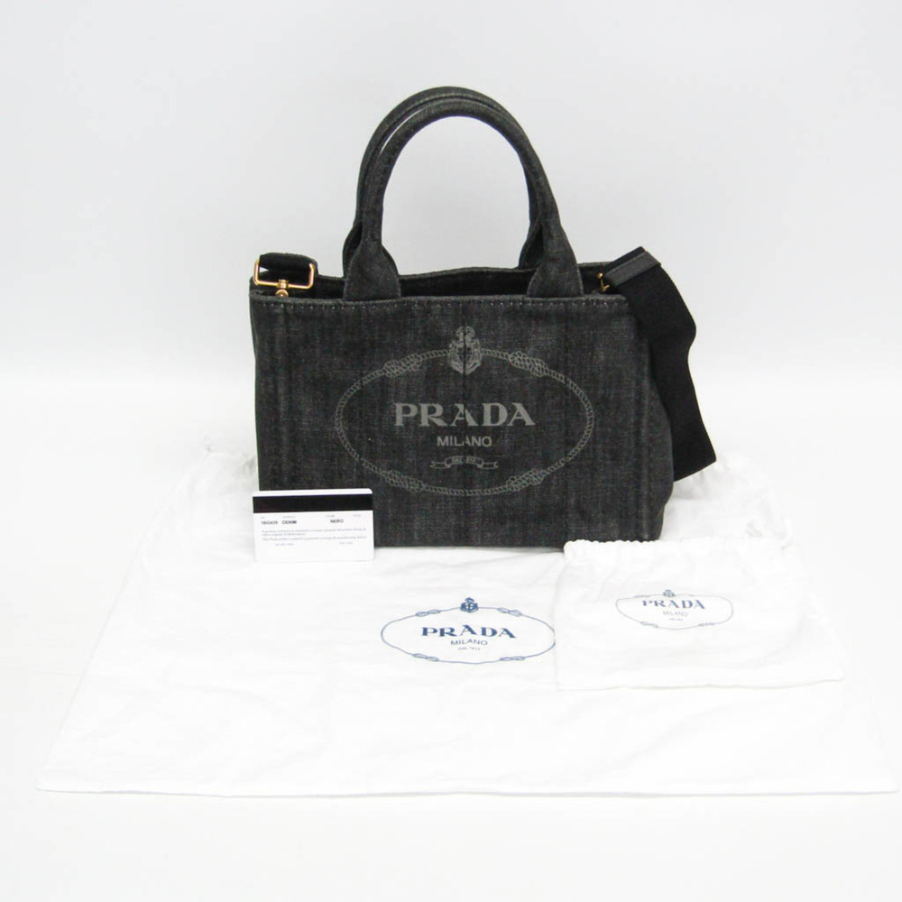 PRADA Black Canvas Shoulder Bag - Picture 2 of 16